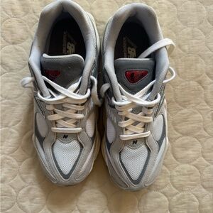 New Balance 9060 White and Gray Athletic Shoes